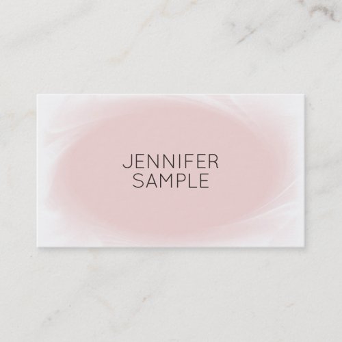 Professional Modern Stylish Minimalist Blush Pink Business Card