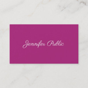 Professional Modern Stylish Pink Pearl Finish Luxe Business Card