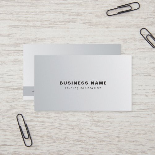 Professional Modern Stylish Silver Grey Corporate Business Card