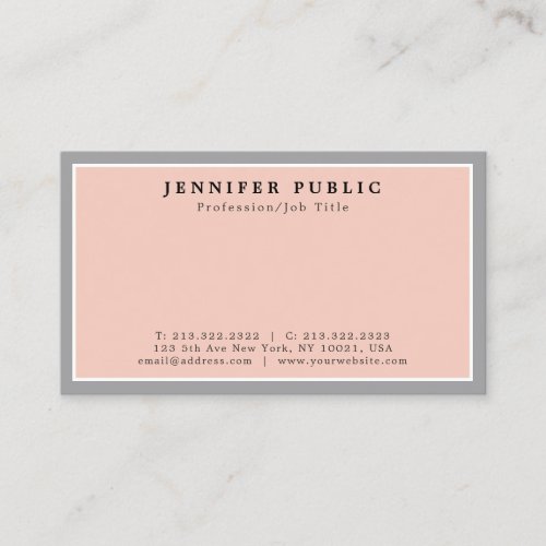 Professional Modern Stylish Simple Plain Business Card