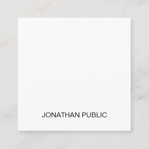 Professional Modern Stylish Simple Template Luxury Square Business Card