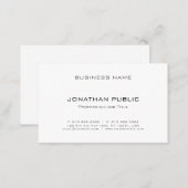 Professional Modern Stylish Sleek Unique Plain Business Card (Front/Back)