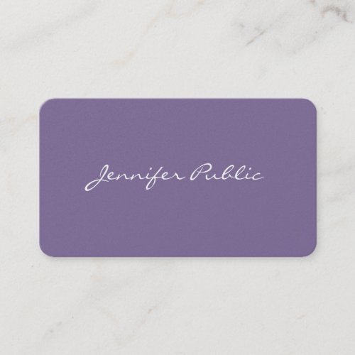 Professional Modern Stylish Violet Pearl Luxe Business Card