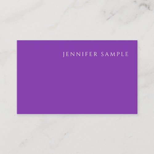 Professional Modern Template Elegant Purple Color Business Card