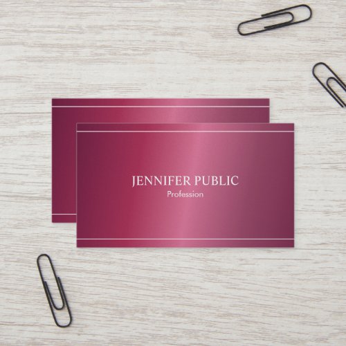 Professional Modern Trendy Glamorous Plain Luxury Business Card