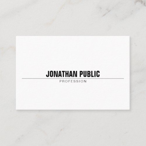 Professional Modern Trendy Minimalistic Plain Business Card