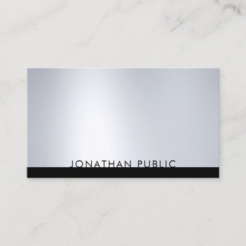 Professional Modern Trendy Silver Elegant Template Business Card
