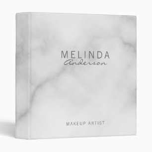 Professional Modern White Marble 3 Ring Binder