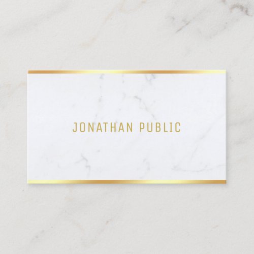 Professional Modern White Marble Gold Template Business Card