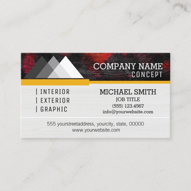 Professional Modern Wood #18 Business Card (Front)