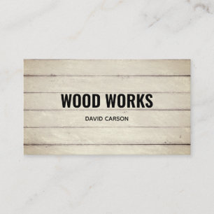 Professional Modern Wood Carpenter Business Card