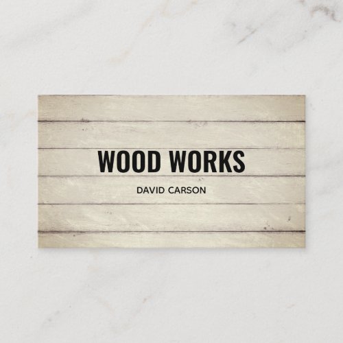 Professional Modern Wood Carpenter Business Card