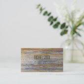 Professional Modern Wood Grain #5 Business Card (Standing Front)