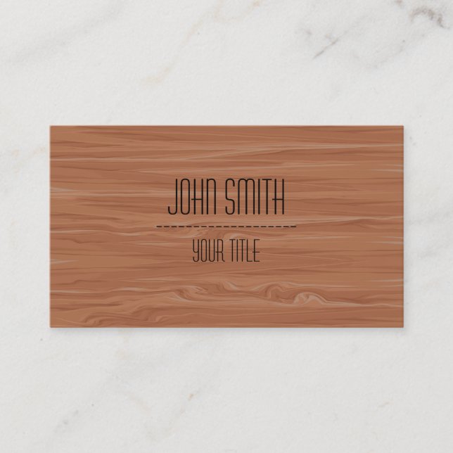 Professional Modern Wood Grain Business Card (Front)