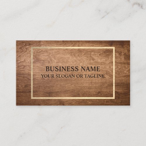 Professional Modern Wood Grain Look Business Card