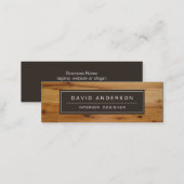 Professional Modern Wood Grain Look - Compact Mini Mini Business Card (Front/Back)