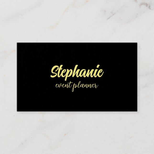 Professional Modern Yellow Black Colorful Stylish Business Card (Front)