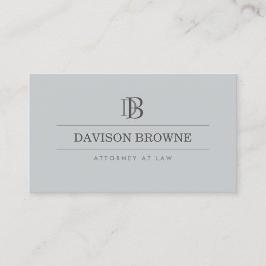 Professional Monogram Attorney, Lawyer Slate Business Card