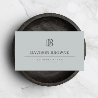 Professional Monogram Attorney, Lawyer Slate Business Card