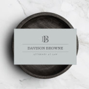 Professional Monogram Attorney, Lawyer Slate Business Card at Zazzle