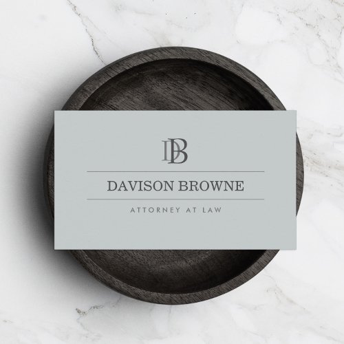 Professional Monogram Attorney Lawyer Slate Business Card