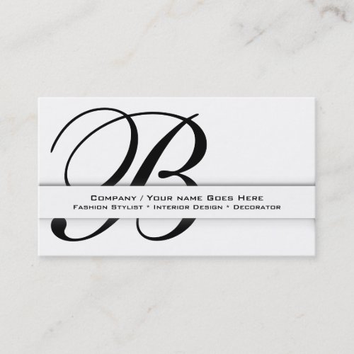 Professional monogram "B" business CUSTOM Business Card Templates