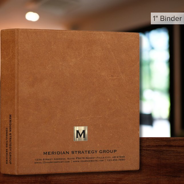 Professional Monogram Business 3 Ring Binder (Creator Uploaded)