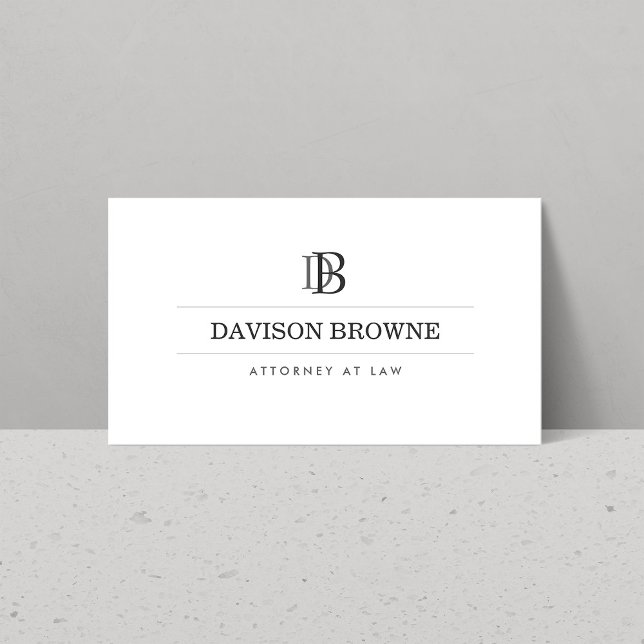 Professional Monogram Business Card (Creator Uploaded)