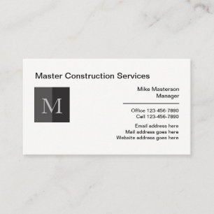 Professional Monogram Business Cards