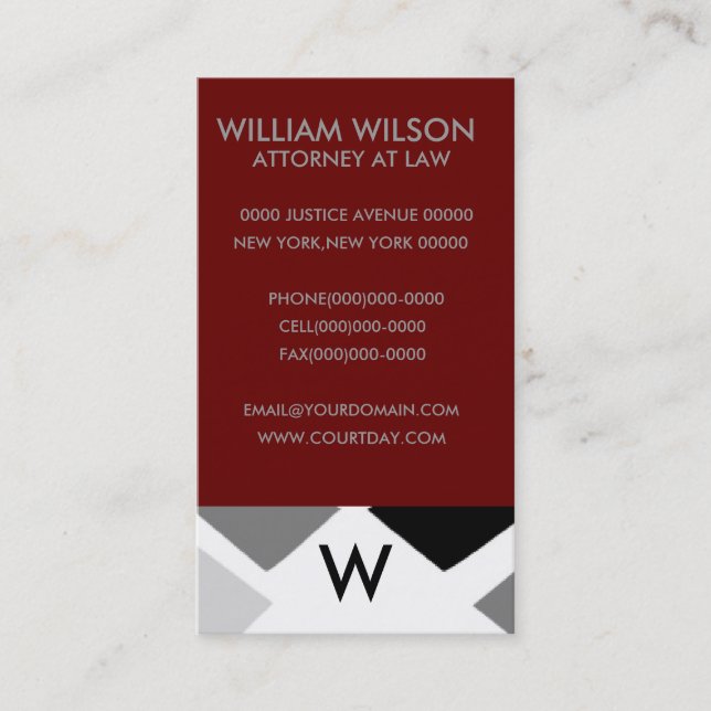 Professional Monogram Business Cards (Front)