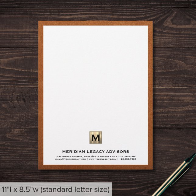 Professional Monogram Business Letterhead (Creator Uploaded)