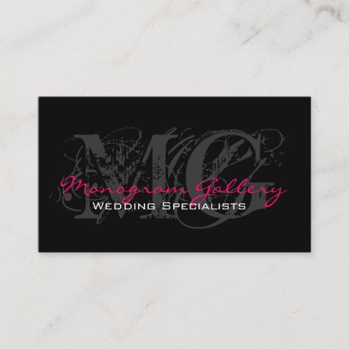 Professional Monogram Customizable Business Card