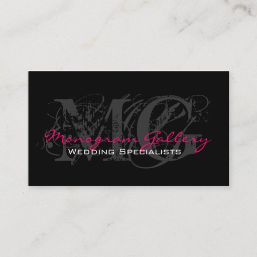 Customizable Professional Monogram Customizable Business Card