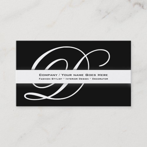 Professional monogram "D" business elegance Business Cards