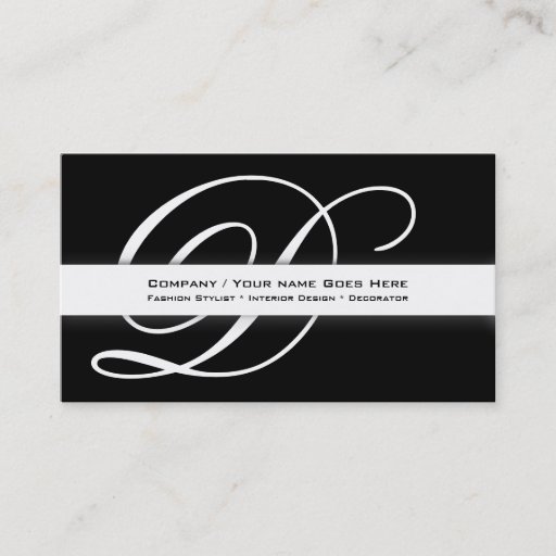 Customizable Professional monogram "D" business elegance Business Cards