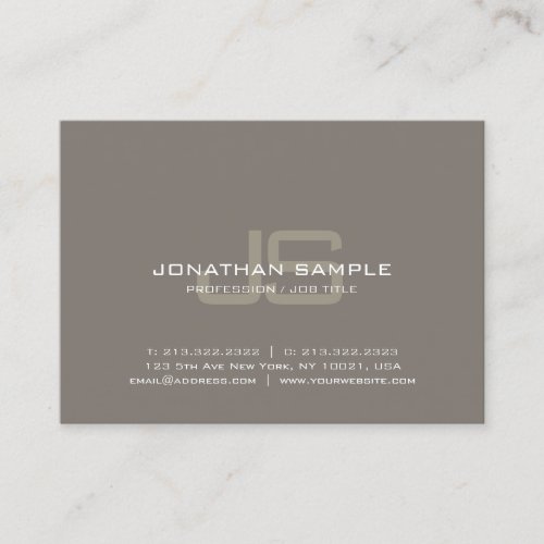 Professional Monogram Design Creative Plain Luxury Business Card