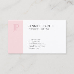 Professional Monogram Design Stylish Clean Plain Business Card
