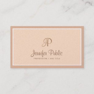 Professional Monogram Elegant Colors Pearl Luxury Business Card