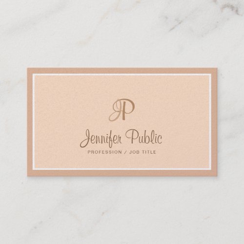 Professional Monogram Elegant Colors Pearl Luxury Business Card