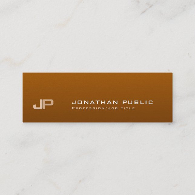 Professional Monogram Elegant Modern Pearl Luxury Mini Business Card (Front)