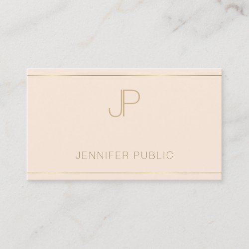 Professional Monogram Elegant Modern Plain Premium Business Card