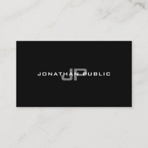 Professional Monogram Elegant Modern Simple Plain Business Card