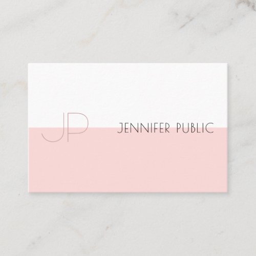 Professional Monogram Elegant Simple Plain Luxury Business Card