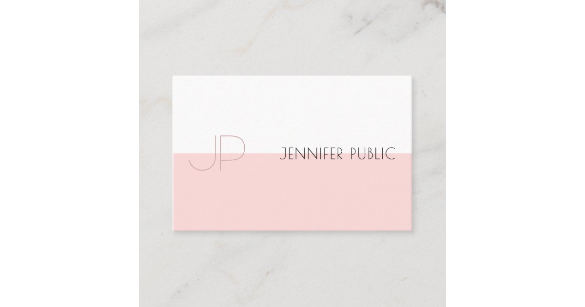 Professional Monogram Elegant Simple Plain Luxury Business Card | Zazzle