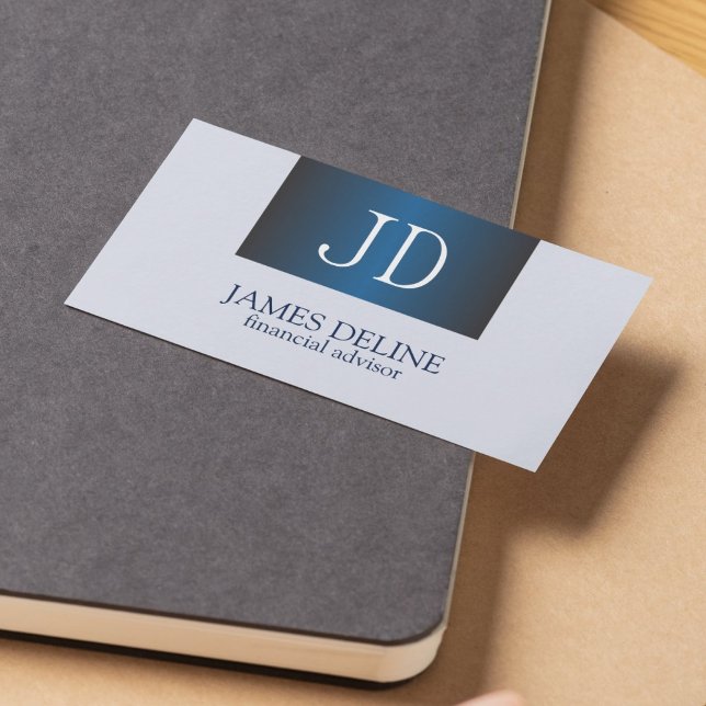 Professional Monogram Financial Business Card (Creator Uploaded)