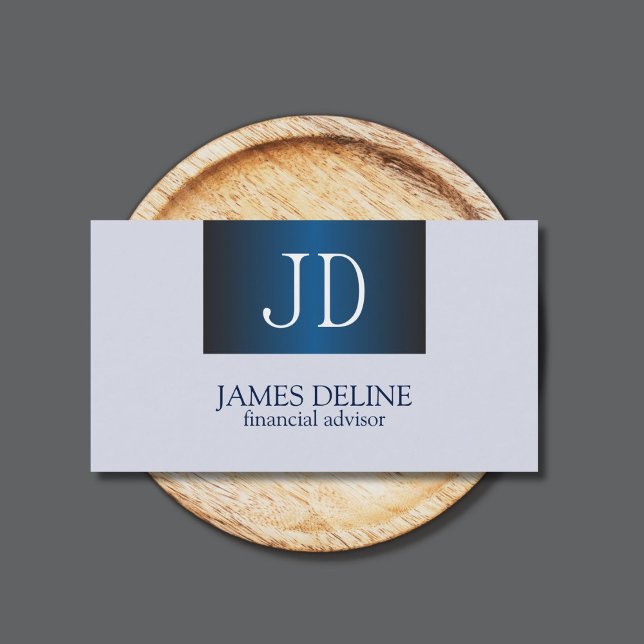 Professional Monogram Financial Business Card (Creator Uploaded)