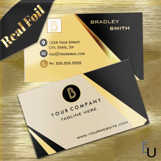 Professional Monogram Foil Business Card (Creator Uploaded)