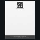 Professional Monogram Grey Letterhead<br><div class="desc">© 2010 Socialite Designs.  A modern and elegant monogram business or personal letterhead design.  The design matches Modern and Elegant Business Cards.   Need HELP with customizing?  Please do not hesitate to contact me.</div>