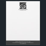 Professional Monogram Grey Letterhead<br><div class="desc">© 2010 Socialite Designs.  A modern and elegant monogram business or personal letterhead design.  The design matches Modern and Elegant Business Cards.   Need HELP with customizing?  Please do not hesitate to contact me.</div>