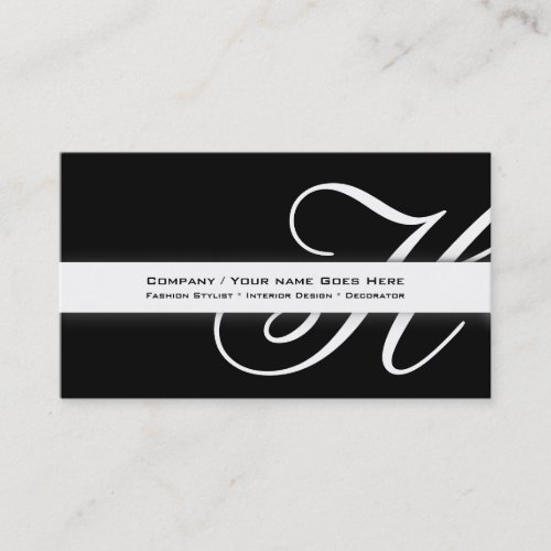 Professional monogram "H" business stylish Business Card Template